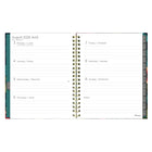 Blueline - Agenda Hebdomadaire/Mensuel 17 Mois D’Août À Décembre - 11 po H x 8 1/2 po l - Motif Floral - Bilingue-Présentation hebdomadaire lignée