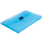 JAM Paper Plastic Portfolio with Center Buckle Closure - 9 1/2 x 13 1/4 x 1 1/8 - Blue-Fashioned from high quality durable plastic and features a buckle closure