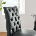 Modway Duchess Vinyl Dining Chair - Grey - 2 Pack-Fine Vinyl Upholstery 