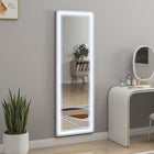 HOMCOM LED Full Length Mirror with Adjustable Lights - 21" W x 64" H - Pink-Memory function saves your previous lighting setting for added convenience 