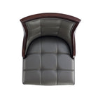 Manhattan Comfort - Tabouret de bar Fifth Avenue 19" traditionnel rembourré en similicuir - gris galet - lot de 2-Garantie limitée du fabricant de 30 jours