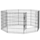PawHut 30" Foldable Backyard Metal Pet Playpen-Black coated playpen provides long lasting protection against outdoor elements