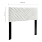 Modway Alyson Angular Channel Tufted Performance Velvet King/California King Headboard - White-Angular Channel Tufting