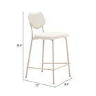 Zuo Zeal Counter Stool - Light Grey/Beige - Set of 4-7