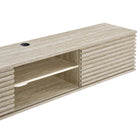 Modway Render 70" Faux Travertine Wall-Mount Media Console TV Stand - Travertine-Assembly Required