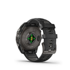 Garmin - fēnix 8 – 47 mm, saphir AMOLED, titane DLC gris carbone avec bracelet en silicone noir/gris galet-Pour votre style de vie actif, un haut-parleur et un micro intégrés vous permettent de passer et de recevoir des appels téléphoniques depuis votre poignet lorsque votre montre est couplée à votre smartphone. Vous pouvez même utiliser l'assistant vocal de votre smartphone pour répondre aux messages texte et bien plus encore