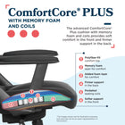 La-Z-Boy Venetta Ergonomic Swivel Executive Office Chair - Black-ComfortCore Plus with Memory Foam made with layers of body-molding, targeted zone support