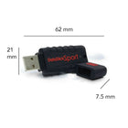 Centon DataStick Sport 128 GB USB 2.0 Flash Drive - Black-Its silicon casing is resistant to shock