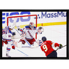 Sam Bennett Panthers Winning Goal - Framed Canvas - 31" x 22"-Premium canvas print with gallery-wrapped edges