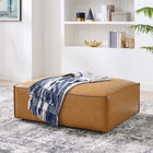 Modway Restore Vegan Leather Ottoman - Tan-Durable Vegan Leather Upholstery