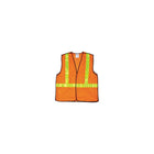 Zenith Safety - Veste De Sécurité Pour La Circulation Détachable En Cinq Points, Orange Haute Visibilité, 2T-Grand, paquet de 4-Couleur Orange haute visibilité