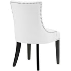 Modway - Marquis Cuir végane Chaise à manger - Blanc-Rembourrage végétalien en cuir durable