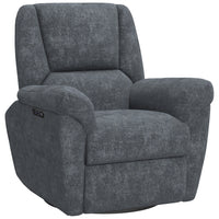HOMCOM Power Recliner with Upholstered Seat and USB Ports - Dark Grey-Soft chenille fabric and thick padding for optimal comfort  