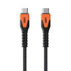 UAG Rugged Kevlar Core USB-C to USB-C Charge/Sync Cable 5ft - Black/Orange-Supports 30-watts of charging speed and 480 Mbps data transfer
