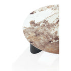 Manhattan Comfort Laurel 31.49" Modern Glam Coffee Table - Black-Tabletop Diameter Measures 31.49 inches