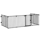PawHut 30" H Adjustable 8-Panel Dog Playpen-Included 8 panels, can be used as a pet playpen, safety gate, Christmas tree and stove fence, room divider etc 