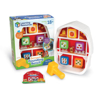 Learning Resources Barnyard Pounding Bench - Set of 2-This double-sided pounding bench features two fun themes for toddler activities—count numbers on one side, and discover farm-fresh foods on the other