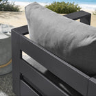 Modway - Tahoe Terrasse extérieure Aluminium revêtu en poudre Fauteuil pivotant - Gris/charbon-Tissu résistant aux intempéries