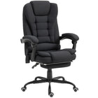 Vinsetto 7-Point Vibrating Reclining Massage Office Chair with Footrest and Swivel Wheels - Black-7 vibration massage points to relax your body