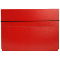JAM Paper Thin Portfolio File Carrying Case with Elastic Band Closure - 9 1/4 x 1/2 x 12 1/2 - Red-Red Portfolio Carrying Case