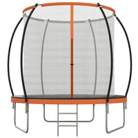 Soozier 10' Trampoline with Enclosure Net & Ladder-Comes with galvanized steel frame and 54 strong springs