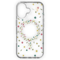 Ideal of Sweden Clear Case Mid MagSafe for iPhone 16 - Petite Floral-Protective design with raised edges to protect the camera and screen