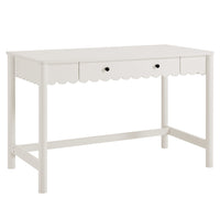 Modway Emmeline 47.64" 1-Drawer Scallop Writing Desk - White-Versatile Writing Desk