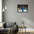 Andrei Kuzmenko Canucks Celebrating - Framed Canvas - 31" x 22"-Ready to hang - arrives fully assembled