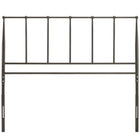 Modway Kiana Metal Stainless Steel Queen Headboard - Brown-Height Adjustable
