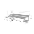 Nexera Tonik 72" TV Stand With 2 Drawers - Natural Maple/White-Top quality melamine finish, which is scratch, stain and water-resistant for your every day purpose. 