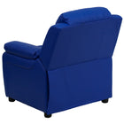 Flash Furniture – Fauteuil en vinyle inclinable pour enfant avec espace de rangement, style contemporain, bleu-Dossier et appui-bras rembourrés en peluche