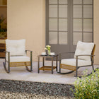 Lausaint Patio Conversation 3-Piece Set - Beige -6