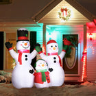 Outsunny 8' Inflatable Snowman Christmas Yard Decoration-Deflates for easy storage 