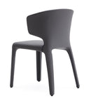 Manhattan Comfort - Lot de 2 chaises de salle à manger Conrad 52 cm style mid-century modern, revêtement en similicuir gris-Livré chez vous entièrement assemblé Aucun assemblage requis