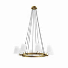 Modway - Surround 8-Lumière Lustre - Laiton en satin blanc-Lustre moderne à 8 lumières