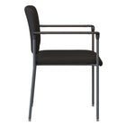 Nightingale Cricket II Side Chair With Flared Arms - Black-Compound square back provides superior comfort and support