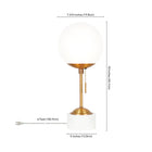 Hudson&Canal Reagan 17.75" Tall Table Lamp with Glass Shade - Brass/ White Marble/White Milk-Includes a 6 ft. cord with pull chain switch