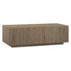 Hudson&Canal Paxton 48"W Rectangular Coffee Table - Antiqued Grey Oak-A modern contemporary design for your living room, den, and more