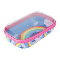Zipit - Boîte à crayons au dessus transparent - Motif arc-en-ciel-Boîte à crayons au dessus transparent peut contenir jusqu’à 60 crayons et stylos.