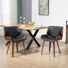 HOMCOM - Chaises de salle à manger en cuir PU pour cuisine - noir - ensemble de 2-Ensemble de deux chaises de salle à manger pour créer un bel espace repas
