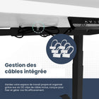 MotionGrey - Bureau assis-debout électrique à double moteur, réglable en hauteur, 120 po de largeur - Cadre noir-8