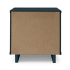 Manhattan Comfort Granville 18.11" Modern 1-Drawer Nightstand 2-Piece Set - Midnight Blue-Home Assembly Required. All Hardware Included