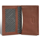 Champs Onyx Leather Card Case - Brown-Back slip pocket