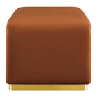 Modway - Koda Performance Velvet Ottoman de la cascade - Rouille en laiton-Capsules de pied ajustables