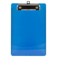 JAM Paper - Presse-papiers en plastique - petits modèles avec clip métallique discret - mini (6 x 9) - bleu-Couleur : Bleu | Soyez élégant et organisé avec des presse-papiers colourés.