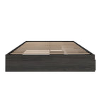 Nexera 3-Drawer Storage Bed Frame - Full Size - Bark Grey-Includes a system of slats for mattress support so it doesn't require a box spring, the perfect budget-friendly choice!