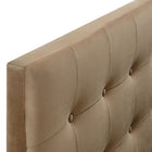 Modway - Emily Velours de performance résistant aux taches Tête de lit Queen size, Taupe-7