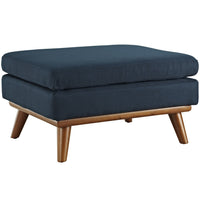 Modway Engage Upholstered Fabric Ottoman - Azure-Upholstered Ottoman
