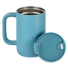 Gry Mattr - Tasse en acier inoxydable avec poignée - 500 ml - Bleu-Intérieur en acier inoxydable pour une durabilité et une rétention de la température accrues