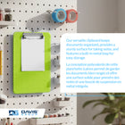 Davis Group Transparent Plastic Clipboards with Lever Clip - 9" W x 12" H - Assorted Fashion Colours - 6 Pack-Lever Clip